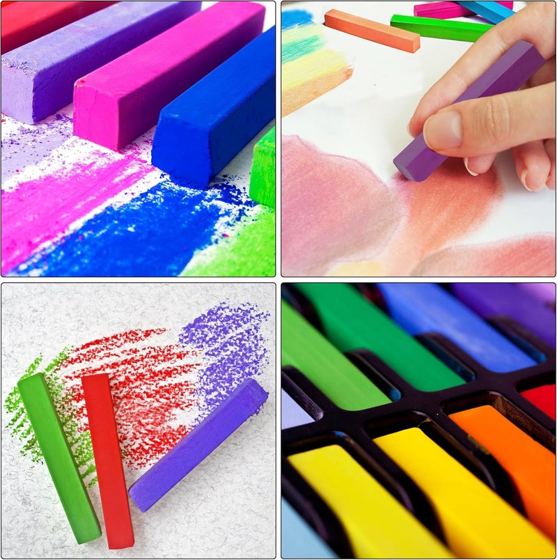 Dlicoda Soft Pastel for Artists, 24 PCS Vibrant Colors Chalk Sticks - Premium Pastel Art Supplies for Drawing, Blending, and Shading - Ideal for Adults and Beginners - Image 3